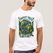 Lizard Warrior red de bomen T-shirt (Voorkant)
