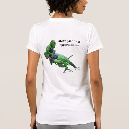 Lizard Warrior Wrestling Sport Fantasy Art T-Shirt (Achterkant)
