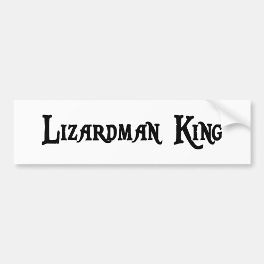 Lizardman King Bumpersticker (Voorkant)