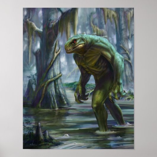 Lizardman van Scape Ore Swamp Poster (Voorkant)
