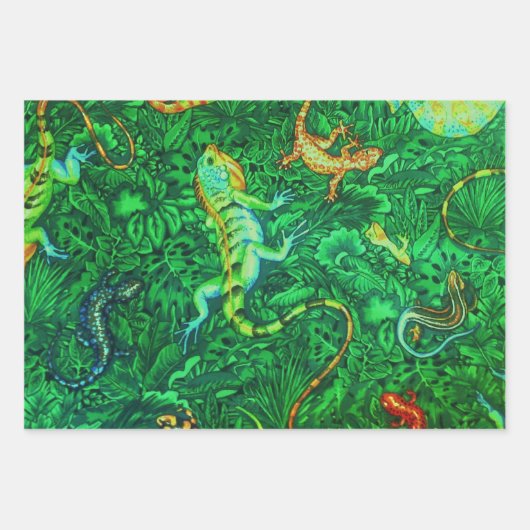 Lizards Batik Inpakpapier Vel (Voorkant 3)