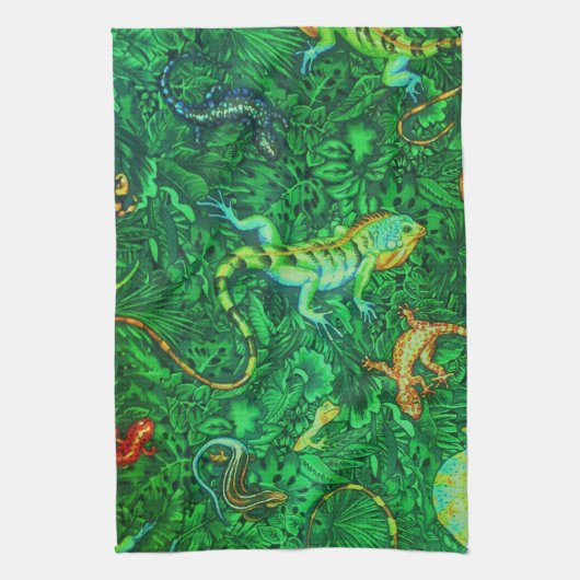 Lizards Batik Theedoek (Verticaal)