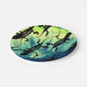 Lizards Black Blue Green Reptile Background Papieren Bordje (Gekanteld)
