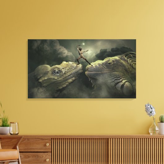 Lizards Canvas Afdruk (Insitu (Woonkamer))