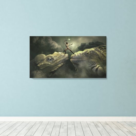 Lizards Canvas Afdruk (Insitu (Houten vloer))