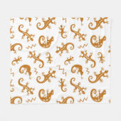 Lizards en kameleons naadloos patroon fleece deken (Voorkant (Horizontaal))