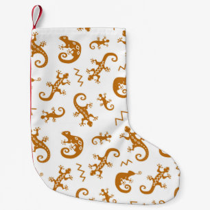 Lizards en kameleons naadloos patroon kleine kerstsok