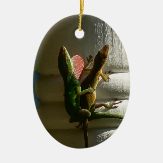 Lizards in Love Keramisch Ornament (Voorkant)