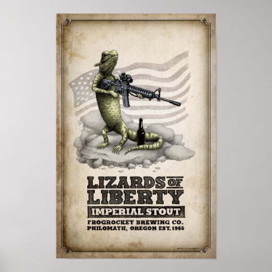 Lizards of Liberty Imperial Stout Poster (Voorkant)