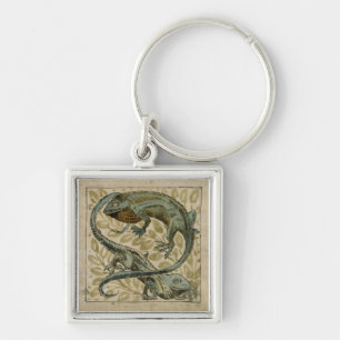 Lizards, ontworpen voor een tegel (m/v op papier) sleutelhanger
