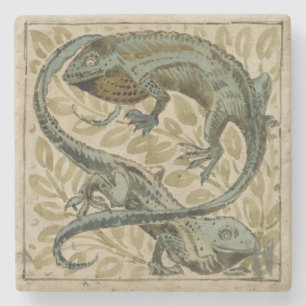Lizards, ontworpen voor een tegel (m/v op papier) stenen onderzetter