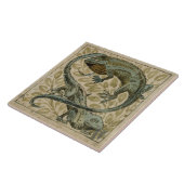 Lizards, ontworpen voor een tegel (m/v op papier) tegeltje (Zijkant)