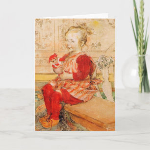 Lizbeth die Doll houden Feestdagen Kaart