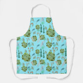 Liz's Succulente tuin Apron Schort (Voorkant)