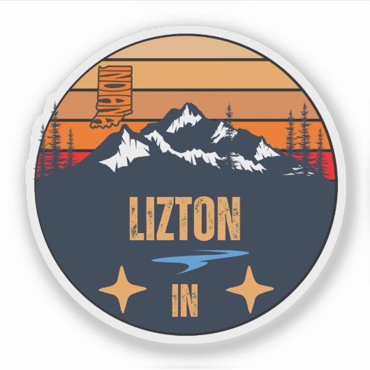 Lizton, Indiana Sticker (Voorkant)