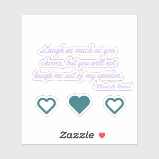 Lizzie Bennet-Sticker voor laptop Sticker (Vel)