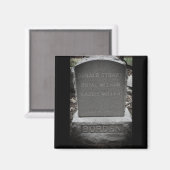 Lizzie Borden Dog Headstone - Pet Cemetery Magneet (Voorkant / Achterkant)