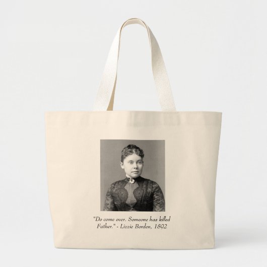 Lizzie Borden foto en quote canvas tas (Voorkant)