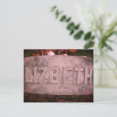 Lizzie Borden Grave Marker - Herfst River, MA Briefkaart (Staand voorkant)