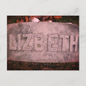 Lizzie Borden Grave Marker - Herfst River, MA Briefkaart (Voorkant)