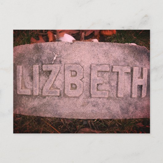 Lizzie Borden Grave Marker - Herfst River, MA Briefkaart (Voorkant)