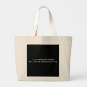 Lizzie Borden Grave Marker - Herfst River, MA Grote Tote Bag (Achterkant)