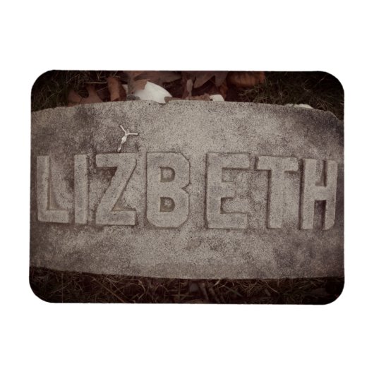 Lizzie Borden Grave Marker - Herfst River, MA Magneet (Horizontaal)