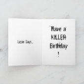 Lizzie Borden Verjaardag Kaart (Binnen)