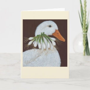 Lizzie de eend vouwde kaart