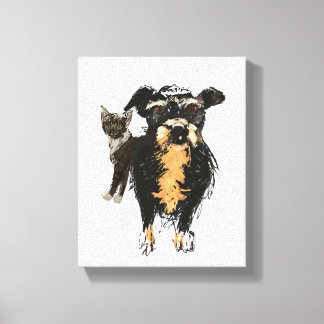 Lizzie&Kitty Canvas Afdruk