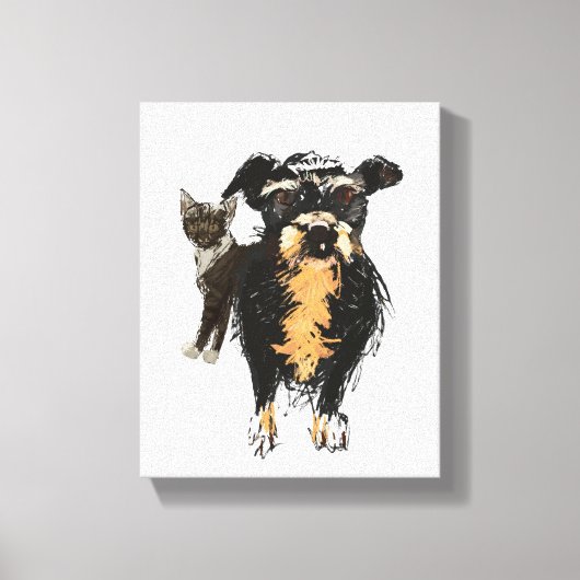 Lizzie&Kitty Canvas Afdruk (Voorkant)
