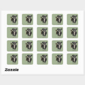 Lizzie & Kitty Vierkante Sticker (Vel)