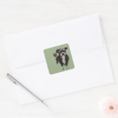 Lizzie & Kitty Vierkante Sticker (Envelop)