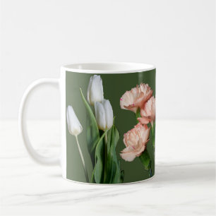 Lizzie naam roze bloem bloemen Koffiemok