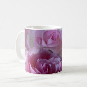  Lizzie naam  roze rozen stijlvol Koffiemok (Voorkant links)