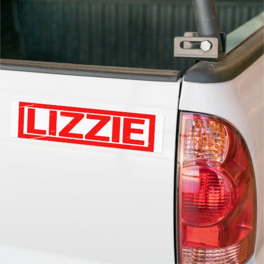 Lizzie Stamp Bumpersticker (Op Truck)