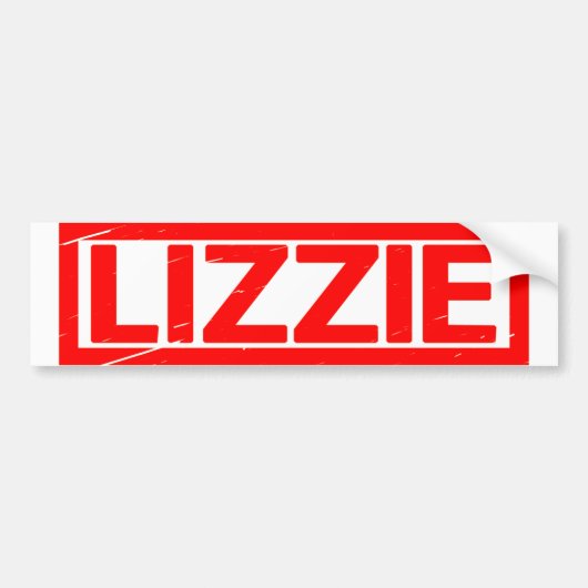 Lizzie Stamp Bumpersticker (Voorkant)
