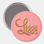 Lizzy gouden magneet (Voorkant / Achterkant)