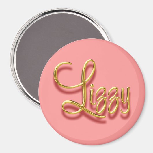 Lizzy gouden magneet (Voorkant / Achterkant)