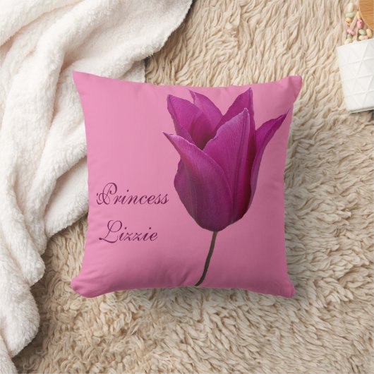  Lizzy naam gepersonaliseerde roze rozen Kussen (Deken)