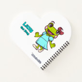 Lizzy the Frog Heart Notitieblok | AdventureKids Notitieboek (Achterkant)