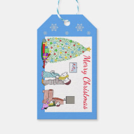 Lizzy's Mensen Kerst Verrassing Gift Labels Cadeaulabel