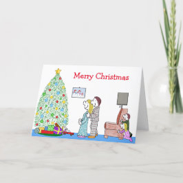 Lizzy's mensen kerst verrast Kaart