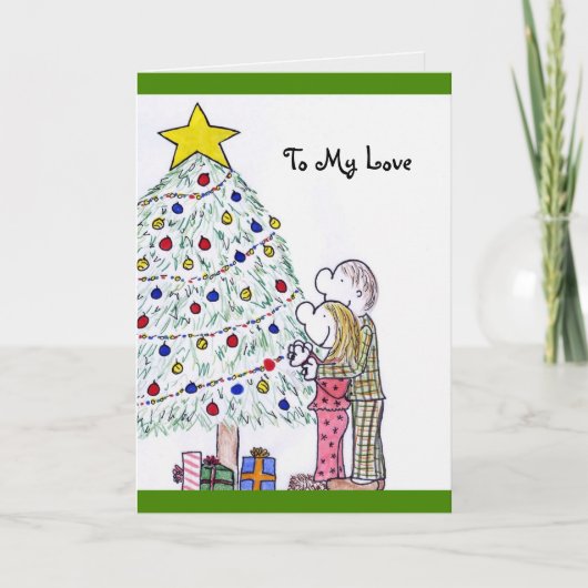 Lizzy's mensen vrolijk kerstfeest om mijn liefde K Feestdagen Kaart (Voorkant)