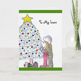 Lizzy's mensen vrolijk kerstfeest om mijn liefde K Feestdagen Kaart