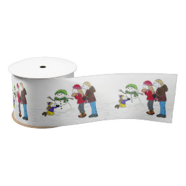 Lizzy's People Snowman Fun Ribbon Satijnen Lint