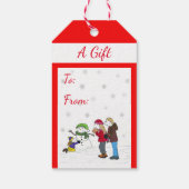 Lizzy's People Snowman Gift Labels Cadeaulabel (Achterkant)