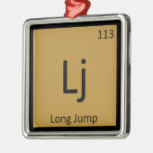 Lj - Long Jump Track and Field Chemistry-symbool Metalen Ornament (Links)