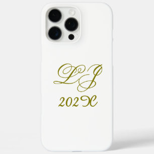 LJ Monogram Elegant Modern Wedding iPhone 16 Pro Max Hoesje