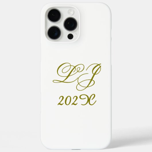 LJ Monogram Elegant Modern Wedding Case-Mate iPhone Case (Achterkant)